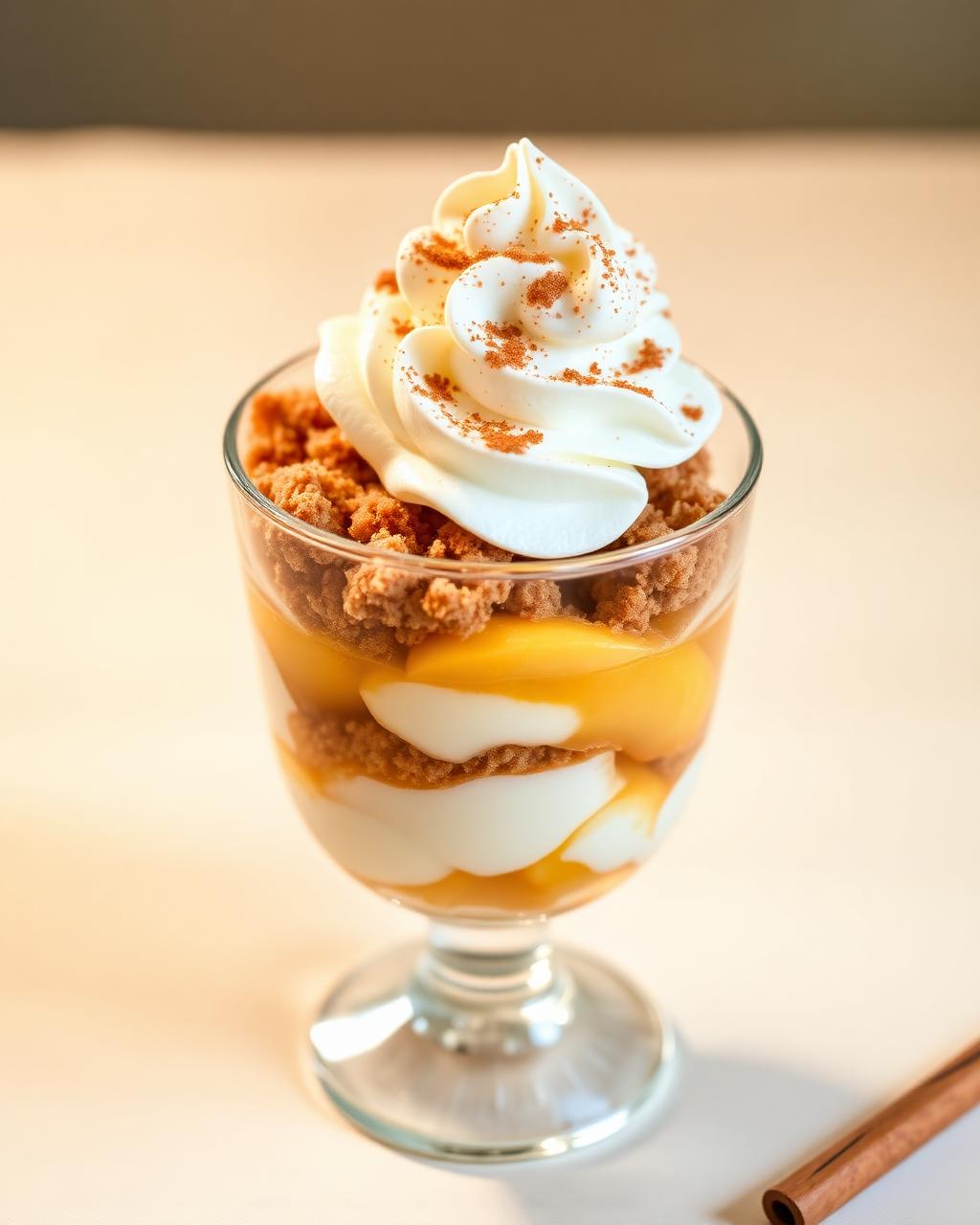 Peach cobbler parfait